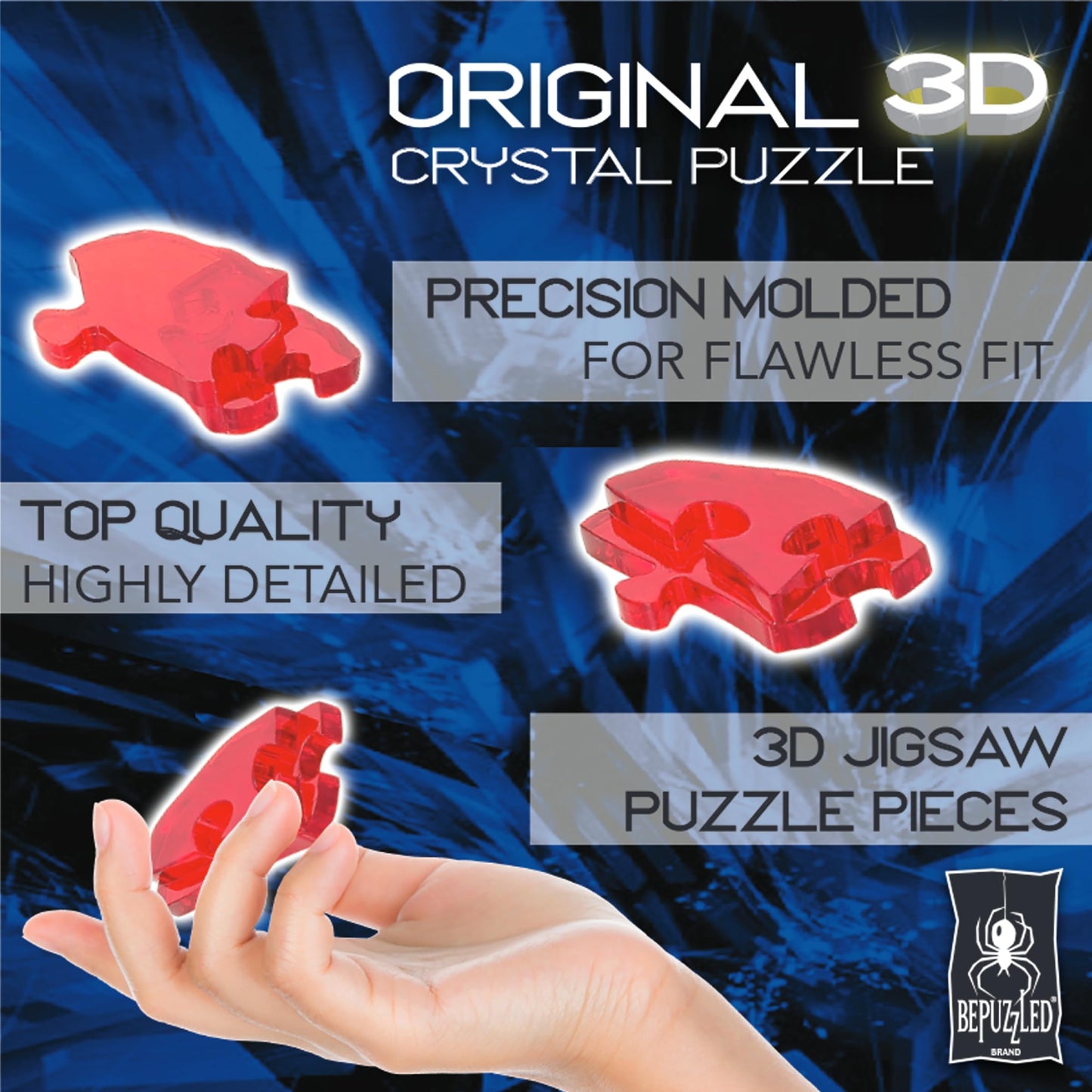Disney Frozen Sven Crystal 3D Puzzle Deluxe, 72-Piece Brain Teaser Ages 12+