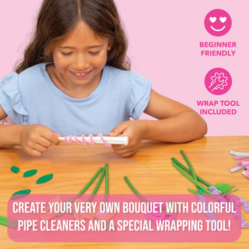 Let's Learn Pipe Cleaner Art - Thick Pipe Cleaners Craft Supplies - Kids Toys - Art Supplies - Craft Supplies - Beginner to Advance Kit to Make Your