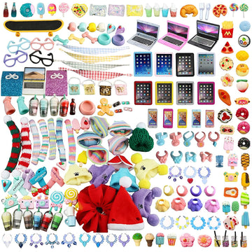 ZBQAPFGYR Pet Toys 25 Piece Fashion Set for Lps Dogs Cats Deer Figures Hats Clothes Glasses Food Accessories Bundle Compatible with Shorthair Cat
