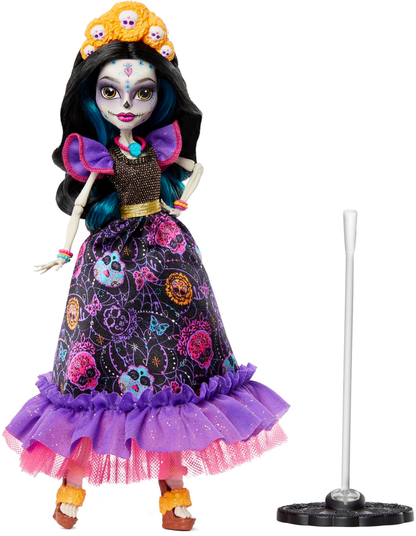 Monster High Doll, Skelita Calaveras Dia De Muertos Collectible with Traditional Sugar Skull & Marigold Details