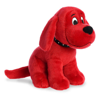 Aurora® Playful Clifford® Sitting Clifford Stuffed Animal - Childhood Nostalgia - Lasting Companionship - Red 8 Inches