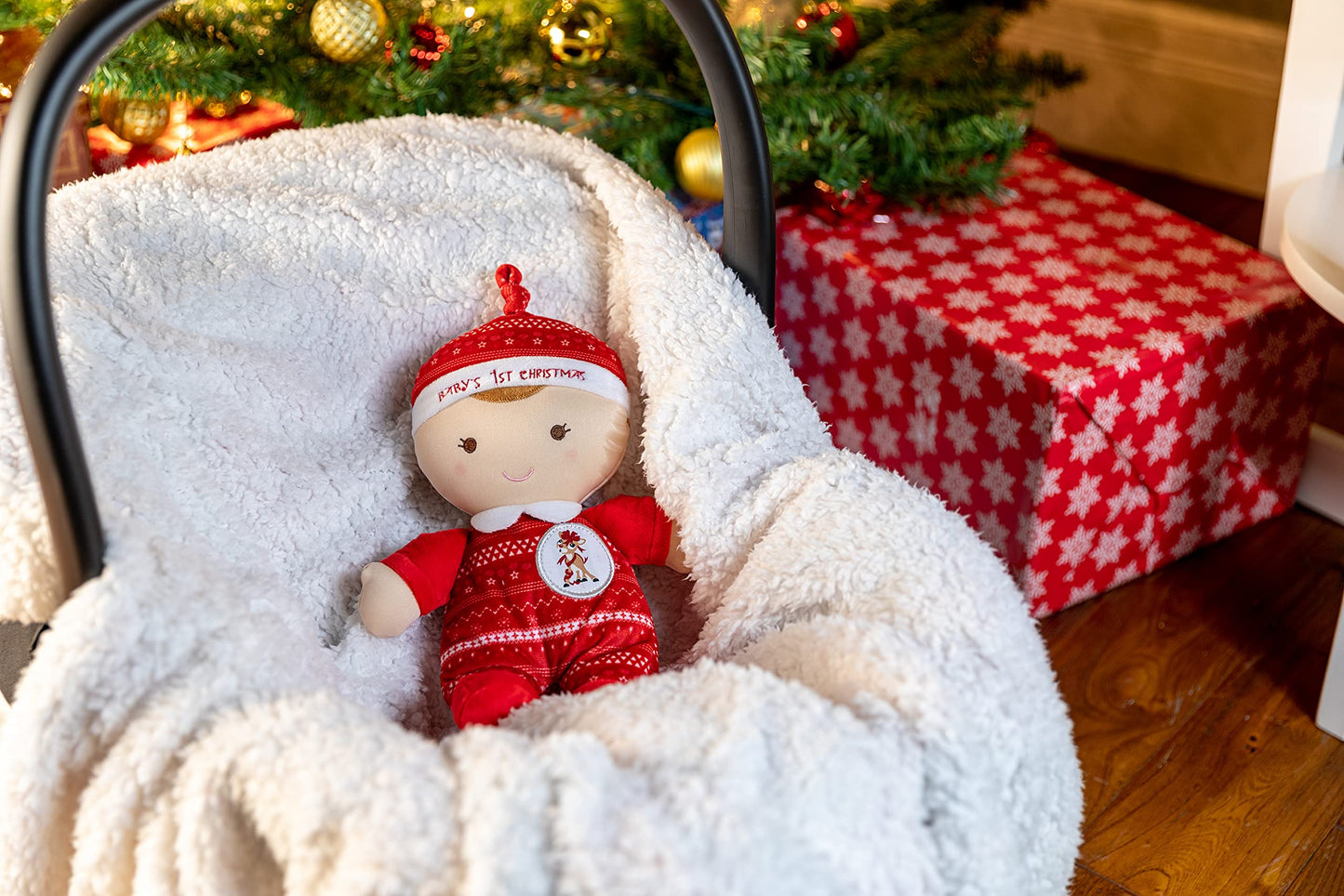 KIDS PREFERRED Rudolph The Red-Nosed Reindeer Baby’s First Christmas Doll, Christmas Holiday Toy, Boys & Girls 0 and up
