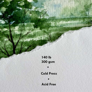 tumuarta Square Watercolor Journal, 5.5x5.5”, 140 LB, 300 GSM, Cotton Paper, Cold Press, 24 Sheets, 48 Pages, Watercolor Paper SketchBooks for Use As