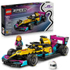 LEGO Speed Champions F1 ACADEMY Race Car Building Toy - Pretend Play Racing Vehicle W/ F1 ACADEMY Minifigure - Play & Display Toy Car for Boys