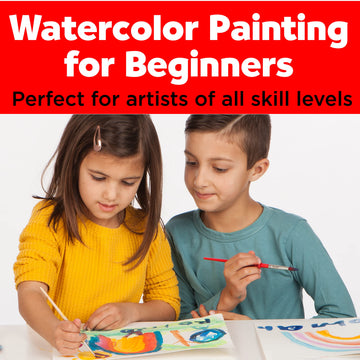 Faber-Castell Young Artist Learn to Watercolor - Watercolor Paint Set for Kids Ages 5+, Kid-friendly and Washable Watercolor Paint (Packaging May