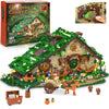 Medieval Fantasy A-Frame Cabin Building Blocks Set, 2088Pcs Architecture Tree House Building Set with Interior and Garden, Creative Construction Gift