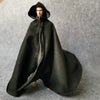 SSbeauty M 1:6 Scale Medival Knights Soldier Cloak Gown Hooded Cape with Iron Wire for 12" Action Figure (Black)