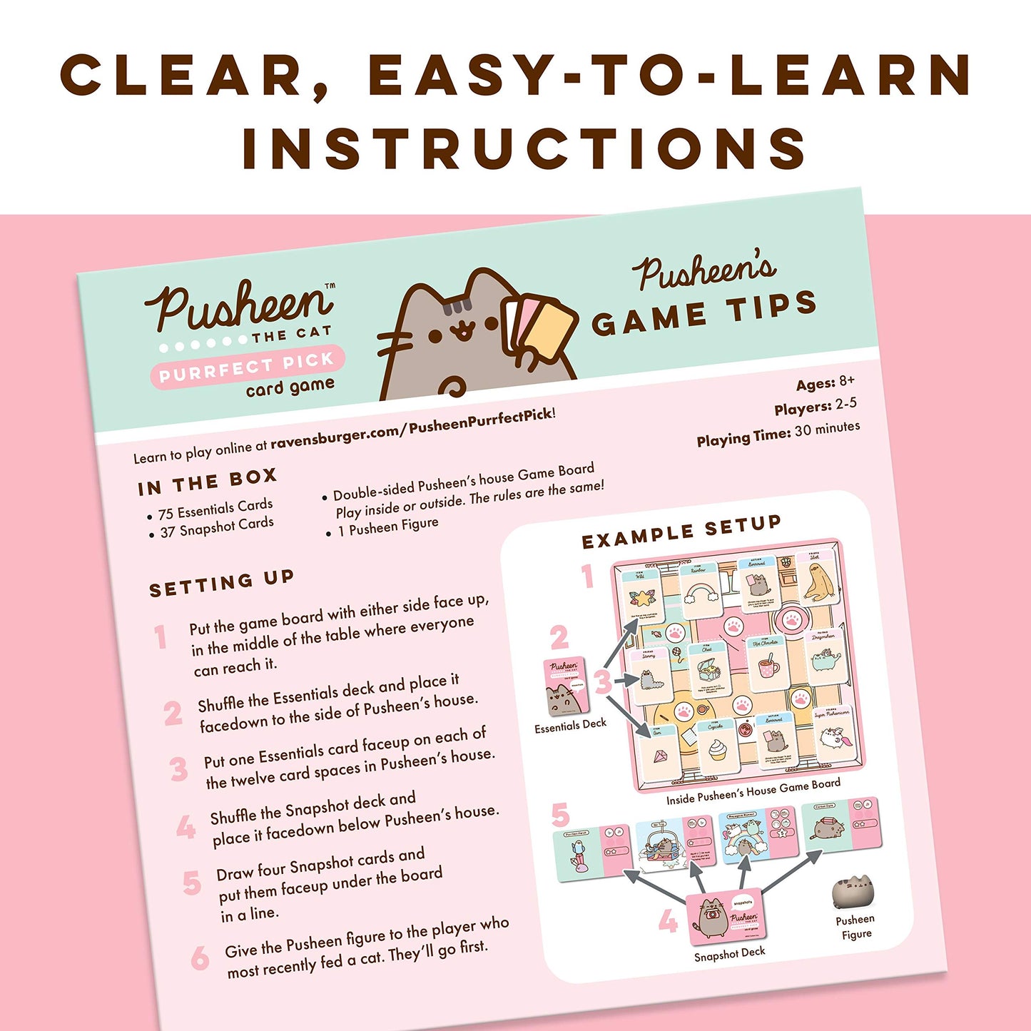 Ravensburger Pusheen Purrfect Pick Game - Fun Family Activity | Ideal for Cat Lovers and Pusheen Fans | Engaging Gameplay | Suitable for Ages 8 and Up