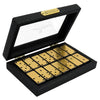 Bucher&Rossini Metal Surface Dominoes Set Double 6 for Adults and Kids - Classic 28Pieces Gold Metal Surface Domino's Game Set Idea Gift Present