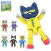 PicassoTiles 6pcs Pete the Cat Magnetic Figures Family Animal Action Character Toddler Toys Magnet Expansion Pack Building Blocks Add-on Educational
