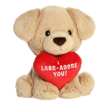 Aurora® Witty JUST Sayin'™ I Labr-Adore You™ Stuffed Animal - Expressive Characters for Decorative Charm - Quirky Birthday Gifts for Kids and Adults