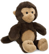 DolliBu Monkey Plush - Super Soft Stuffed Animal, Cute Brown Wildlife Plush, Adorable Fluffy Stuffed Toy for Boys and Girls, Stuffed Zoo Animal Gift