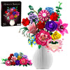 Rongmeiz Flower Bouquet Building Set, 1020 PCS Botanical Collection Building Block Toy, Rose Flowers Plant Home Decor, Christmas, Valentine's Day