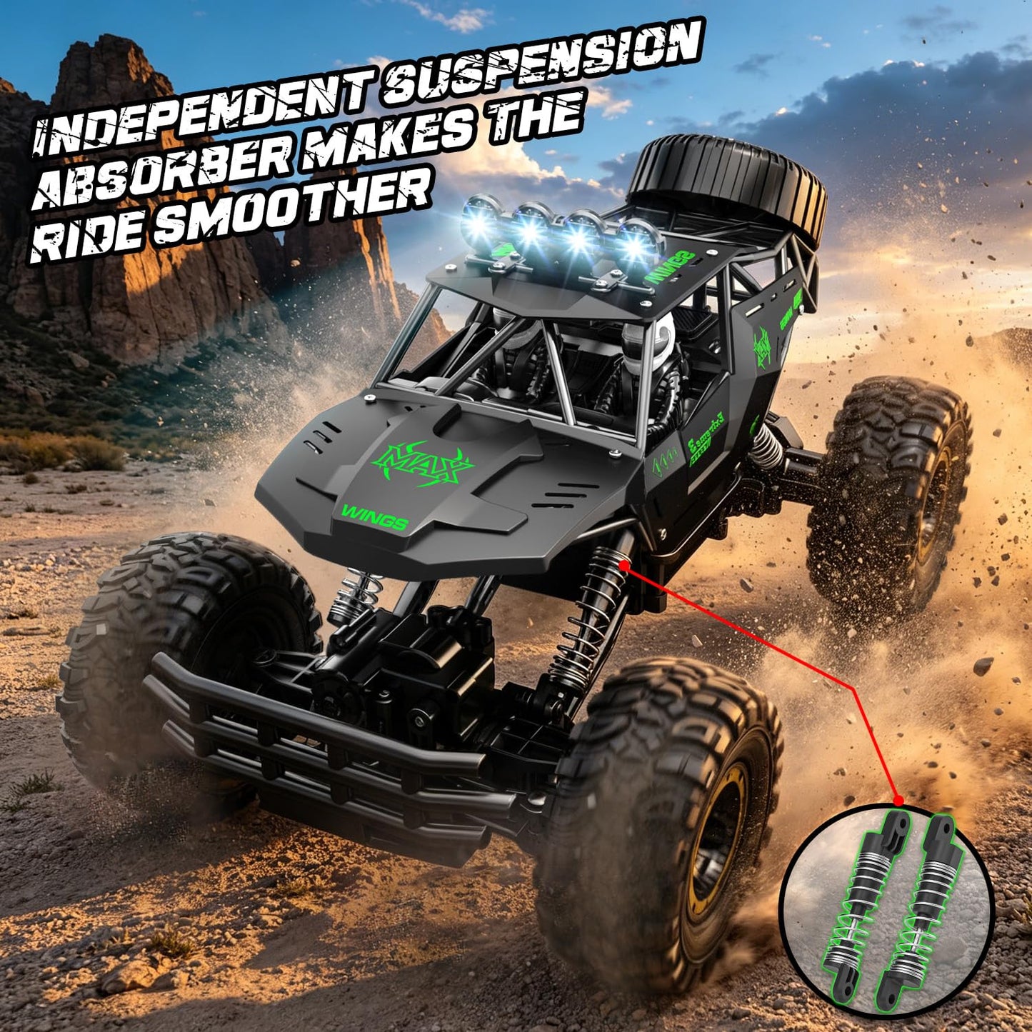 WIAORCHI 1:12 Scale RC Cars Remote Control Car, 4WD Off-Road Monster Truck