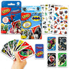 UNO Marvel and DC Cards Set - Bundle with Batman and Spiderman UNO Cards for Kids Plus Stickers, More | Batman and Spiderman Activities for Kids