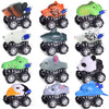 Liberty Imports 12 Pack Monster Truck Pull Back Cars, Large Animal Toy Pullback Racers Vehicles Party Favors Play Set for Kids, Boys, Toddlers