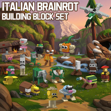 Myth Qholve Italian Brain Rot Unique Cartoon Characters Building Blocks 18 in 1 Educational & Entertaining Gift Idea for Adults Building Blocks