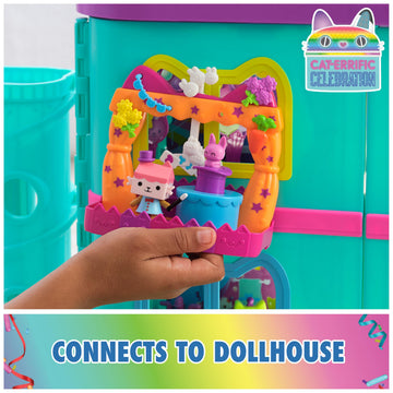 DreamWorks GABBY'S Dollhouse, Baby Box Talent Show Balcony Playset, 8-Pcs with Toy Figures, Doll House Accessories & Sensory Play, Kids Toys for Girls