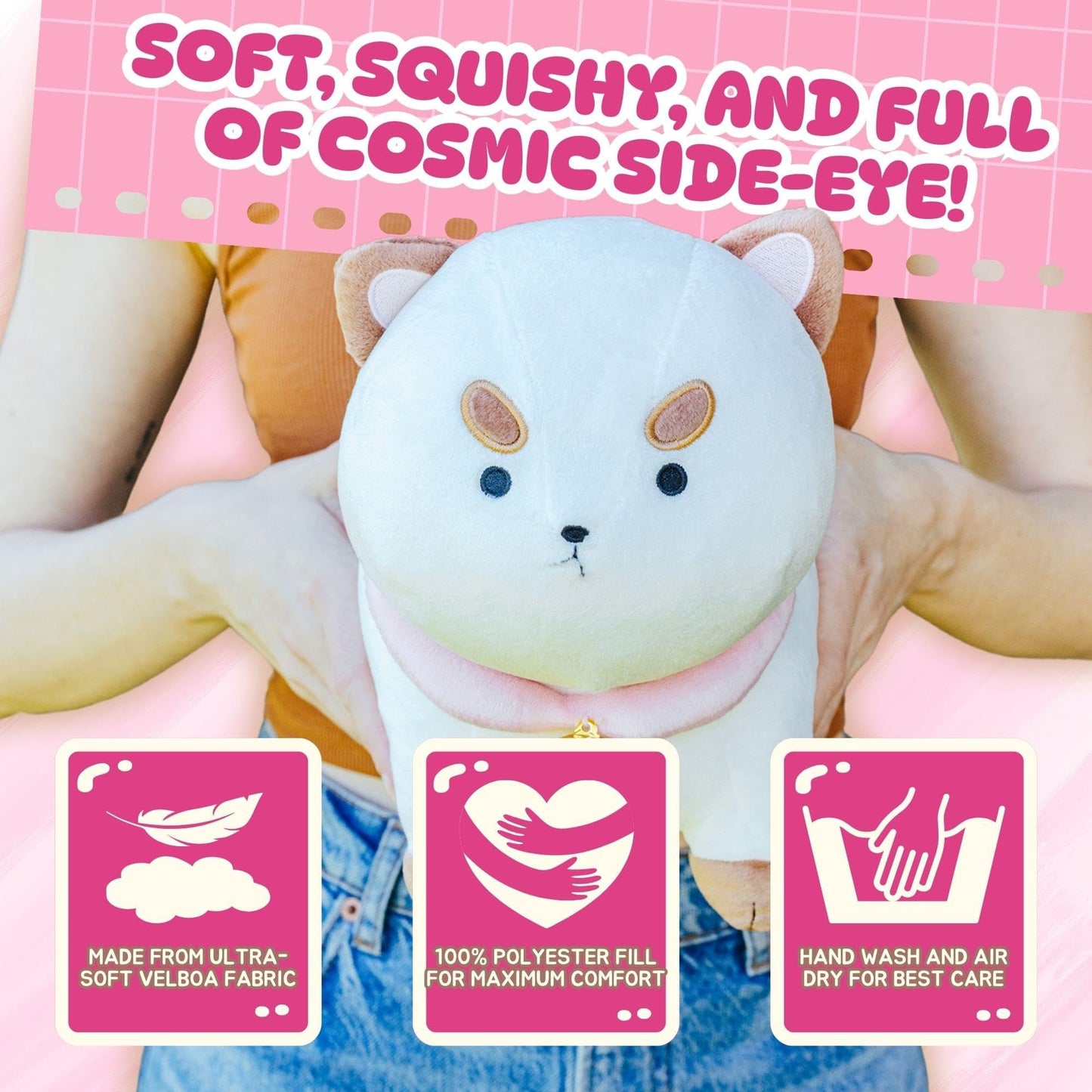 Toynk Bee and Puppycat 10-Inch Plush, Huggable Soft Stuffed Animal