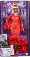Barbie Inspiring Women Doll, Celia Cruz Queen of Salsa in Red Lace Dress with Golden Microphone, Collectible with Doll Stand & Certificate of