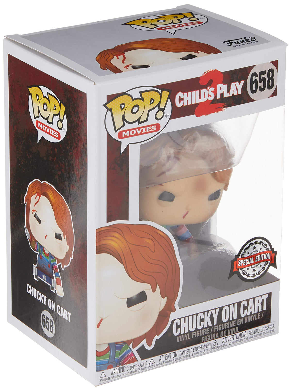 Funko - Child's Play-Chucky On Cart Exclusive Figurine, Multicoloured, 35039