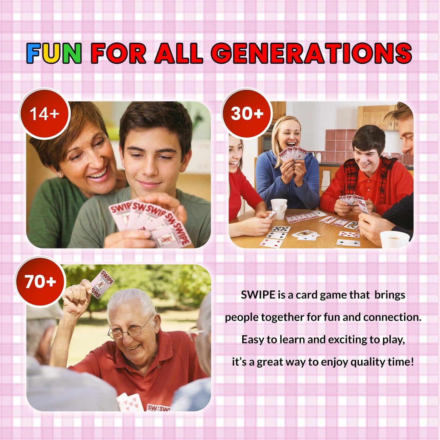 3Z Living Swipe Card Game - Fun & Strategy for14+, Adults, Seniors - 2 to 8 Players, Also Available in 2 Game Swipe Multi-Pack