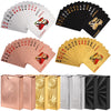 LIUBUJINGYING 8 Pack Waterproof Playing Cards Plastic Gold Foil Playing Card Plastic Playing Ca-RDS 4 Colors Waterproof PET Foil Poker Ca-RDS Bulk