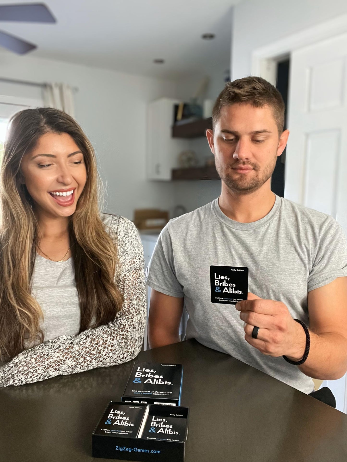 ZigZag Games Lies, Bribes & Alibis - A Fun Adult Party Card Game for Date Nights, College Bashes, Friendly Gatherings and Game Nights - Free Bonus