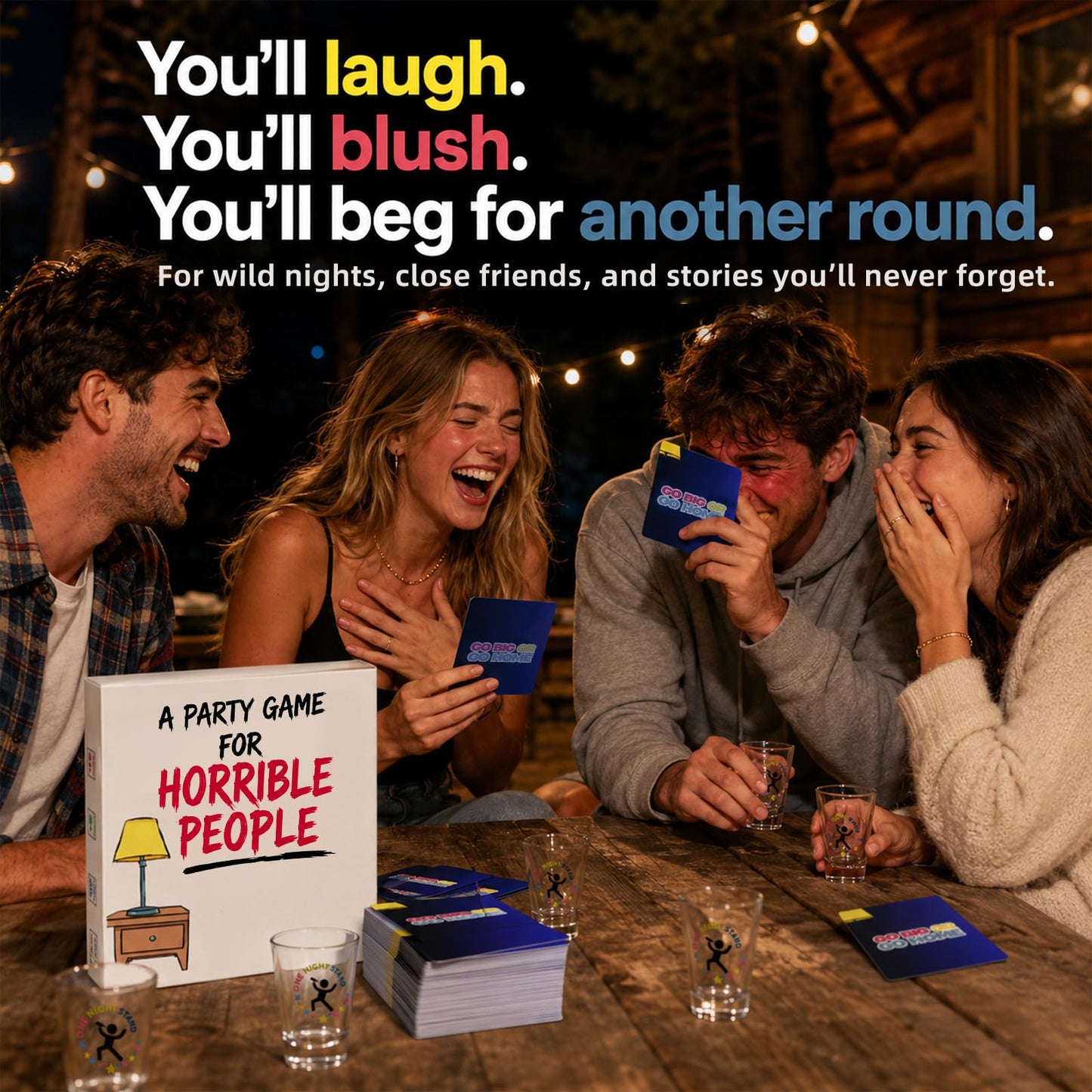 Luxunik After Dark Party Game for Awful Friends - Secret Questions, Wild Dares & Bad Decisions for Game Night, Date Night or Any Night You’ll Never