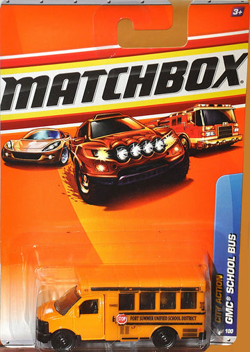Matchbox City Action GMC School Bus Yellow Detailed Diecast #42 Scale 1/64 Collector