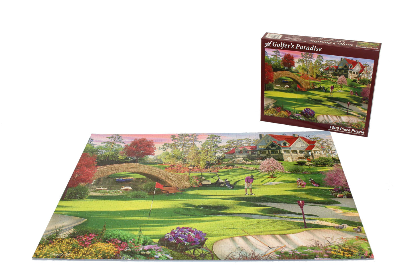 Vermont Christmas Company Golfer's Paradise Jigsaw Puzzle 1000 Piece