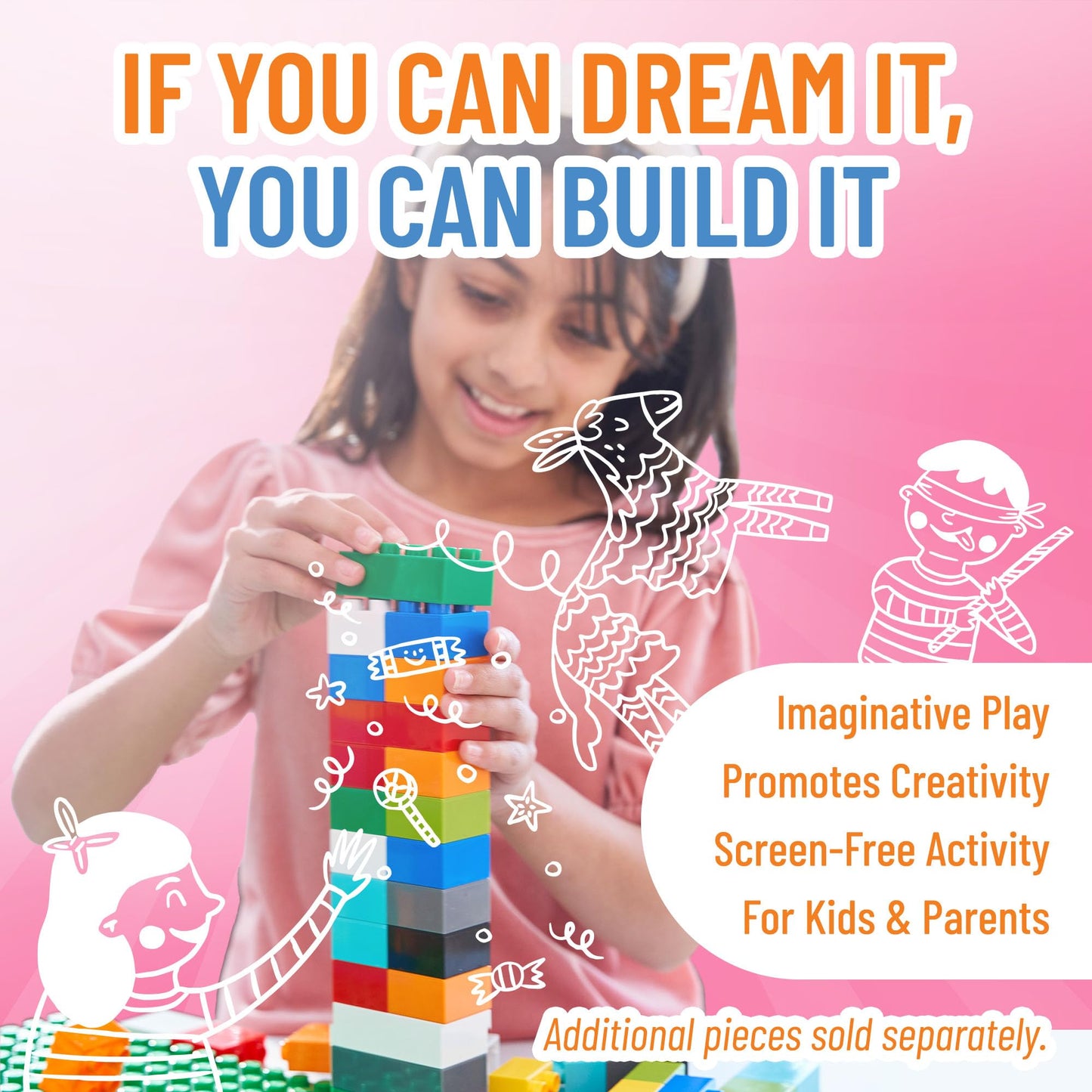 Strictly Briks Building Blocks Set - Educational Classic Kids Toys - Toddler Building Blocks for Ages 3-5 Compatible with LEGO - Sturdy Brick Sets