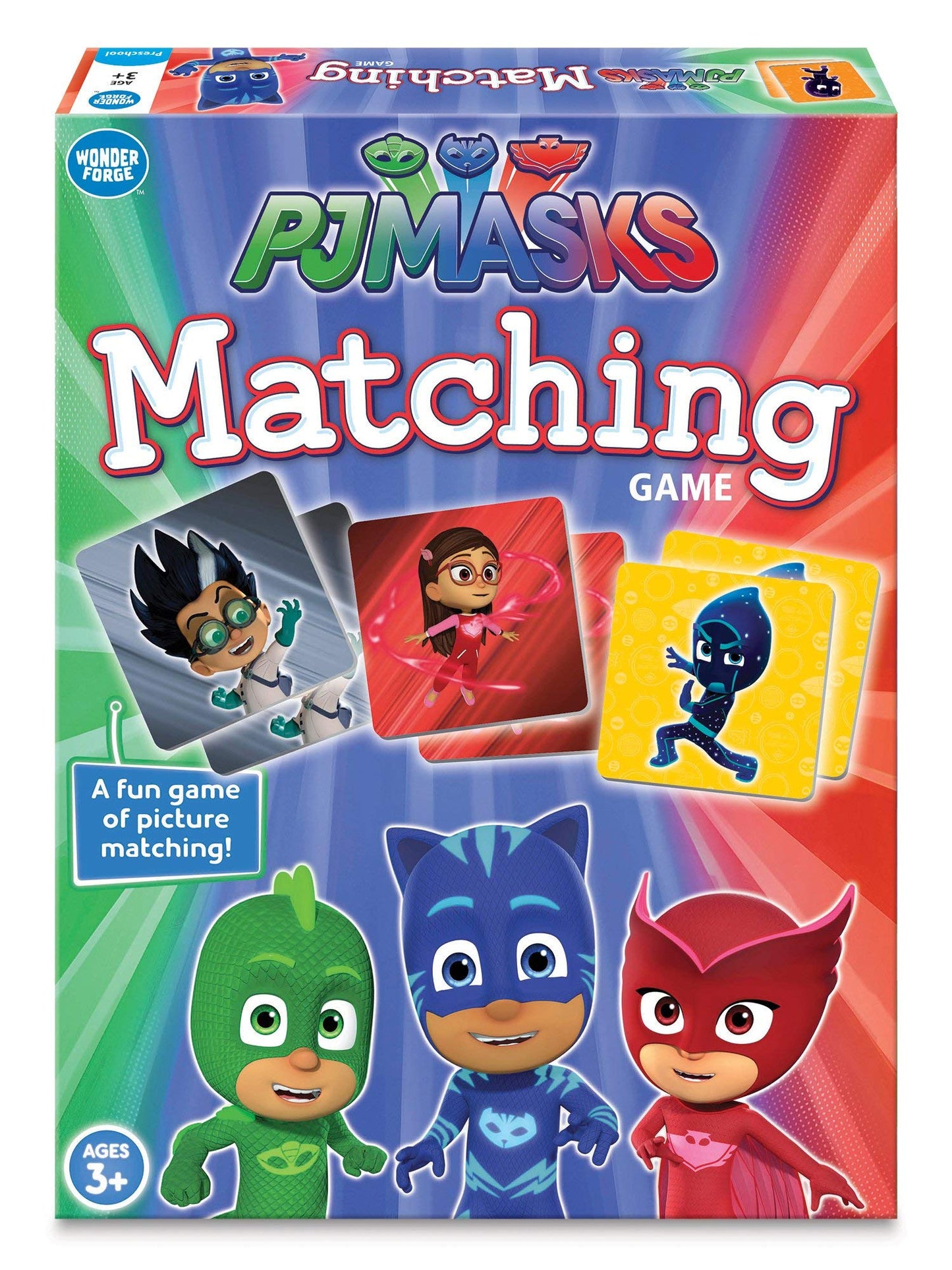 Wonder Forge PJ Masks Matching Game by Wonder Forge | For Boys & Girls Age 3 to 5 | A Fun & Fast Memory Game for Kids | Connor, Greg, Amaya, Night