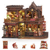 RonmayGift DIY Miniature House Kit, Miniature Dollhouse Kit with Music Box, Mini House Building Kit Book Nook for Adult, Creative Bookshelf Decoration