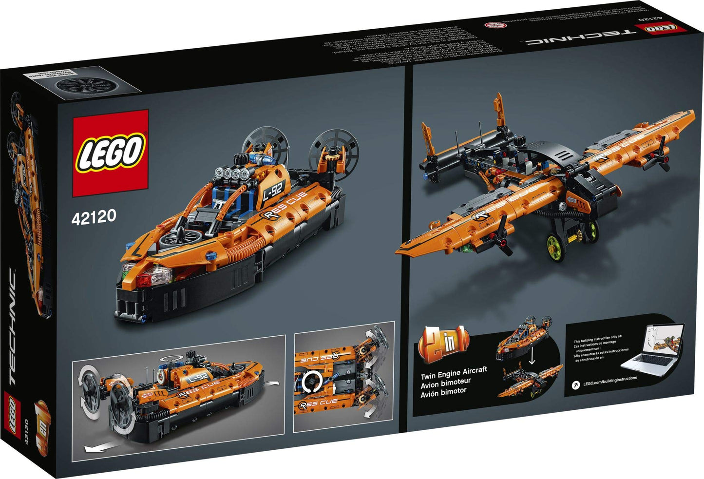 LEGO Technic Rescue Hovercraft 42120 Model Building Kit; This Awesome Toy Hovercraft Makes A Great Gift for Any Occasion, New 2021 (457 Pieces)