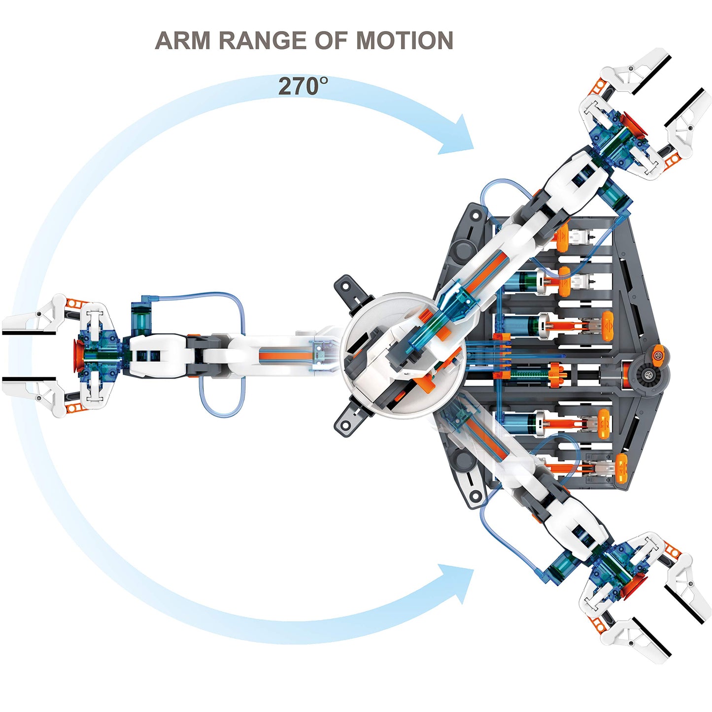 Teach Tech “Hydrobot Arm Kit”, Hydraulic Kit, STEM Building Toy for Kids 12+
