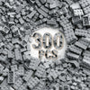 300 Piece Gray Building Bricks, 6 Size Classic Mixed Building Block Set, Compatible with Lego and Major Brands, Suitable for Boys and Girls Over 6