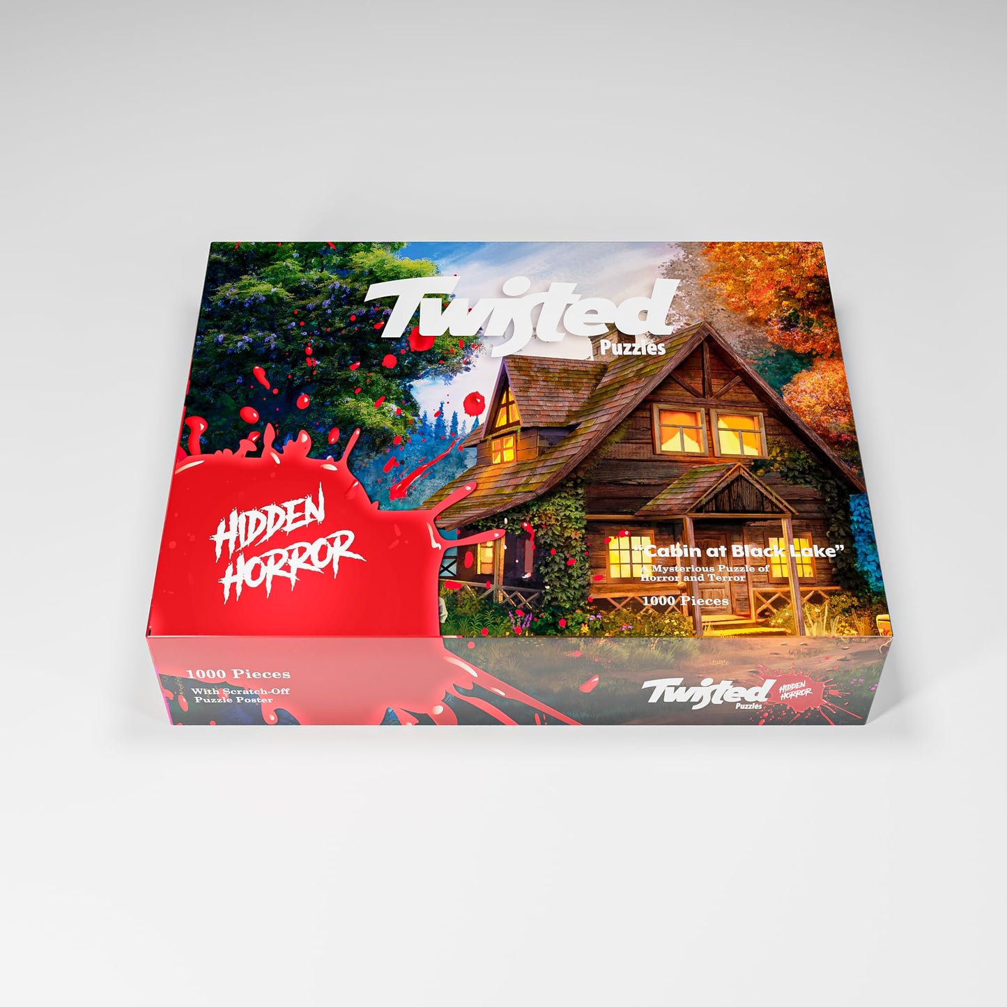 Twisted Puzzles - Hidden Horror Series: Cabin at Black Lake, 1000 Piece Adult Jigsaw Puzzle, Halloween Puzzle, A Scare for Those Who Dare