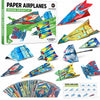 Vexorith Paper Airplane Kit for Kids Ages 8-12, 5-8 - 36 Designer Origami Papers with 12 Flying Plane Styles, STEM Craft & Educational Toy Gift