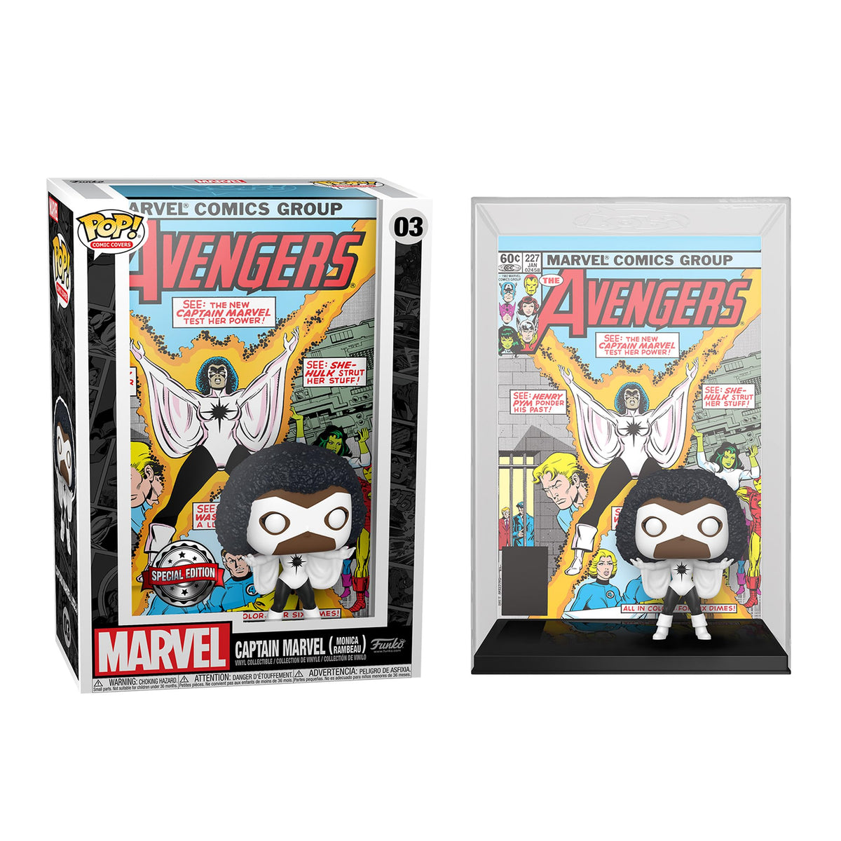 Funko Pop! Marvel: Captain Marvel - Monica Rambeau Avengers Comic Cover, Special Edition #227