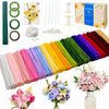 YYUENG TAK 1000 Pcs Pipe Cleaners Flower Kit, 18 Colors Chenille Stems with Complete Accessory Set & Instruction, Pipe Cleaners Craft, Art and Craft
