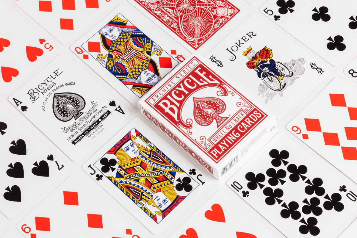 Bicycle Archive Series Wheel No.1 Back 1887 Playing Cards, Poker Size Standard Index