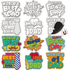 36 Set Father's Day Magnets Craft for Kids, Color Your Own Fathers Day Magnets Craft Best Dad DIY Crafts Kit Gifts for Happy Father's Day Dad's