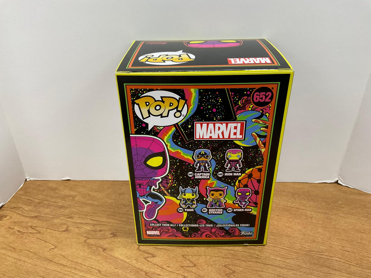 Funko Pop! Marvel: Blacklight Spider-Man Vinyl Figure Exclusive Black Light Edition Spiderman - Pop Only