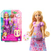 Mattel Disney Princess Toys, Rapunzel Fashion Doll with 2 Looks, 9 Accessories, 2 Snap-On Bodices & 2 Skirts, 2-in-1 Stories Inspired by Disney