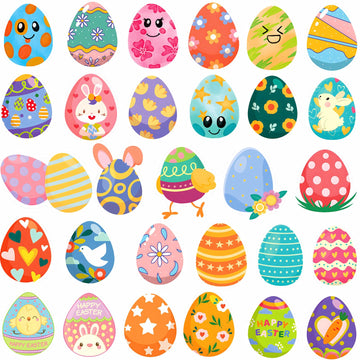 204PCS Easter Stickers, Easter Cute Bulk Stickers for Easter Basket Stuffers, Bunny Egg Easter Stickers for Cards Decorating Easter Gifts Crafts Party