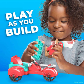 Mattel MEGA BLOKS PAW Patrol Liberty's City Scooter Toy Building Set with 10 jr. Bricks and 1 poseable Liberty Figure, Gift Set for Boys and Girls