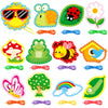 Springtime Lacing Cards for Kids 12 Packs Sewing Kits Rainbow Flower Butterfly Cardboard Sewing Cards Lacing Games for Developing Imagination School