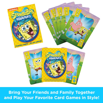 AQUARIUS SpongeBob Playing Cards - SpongeBob SquarePants Themed Deck of Cards for Your Favorite Card Games - Officially Licensed SpongeBob Merchandise