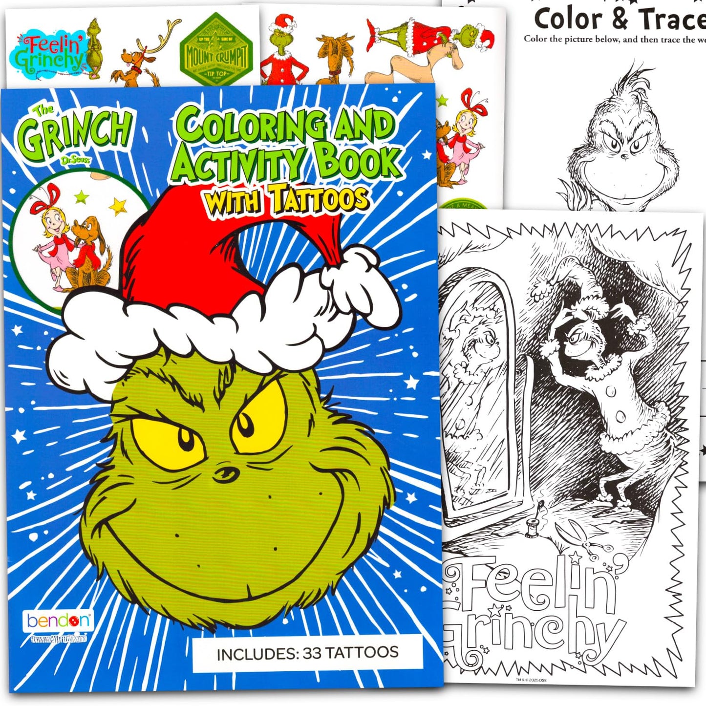 Dr. Seuss Coloring Book Bundle Activity Set - 4 Pack Dr Seuss Craft Kit Featuring Horton Hears a Who, The Cat in The Hat, and Green Eggs and Ham